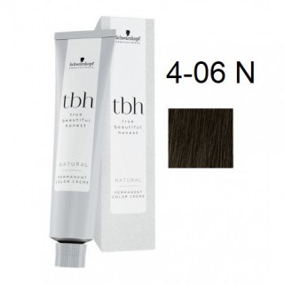 Перманентна фарба для волосся Schwarzkopf TBH Permanent N 4-06 Середньо-коричневий натуральний шоколадний 60 мл