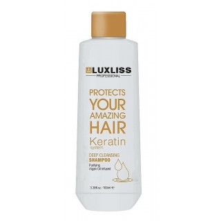 Шампунь очисний із кератином LuxLiss Keratin Deep cleansing Shampoo 100 мл