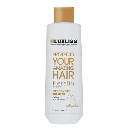 Шампунь очисний із кератином LuxLiss Keratin Deep cleansing Shampoo 100 мл