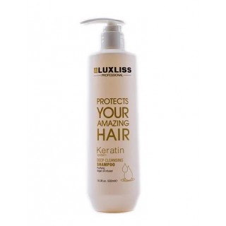 Шампунь очисний із кератином LuxLiss Keratin Deep cleansing Shampoo 500 мл