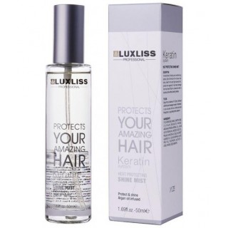 Кератиновий спрей блиск для волосся LuxLiss Keratin Heat Protecting Shine Mist 50 мл