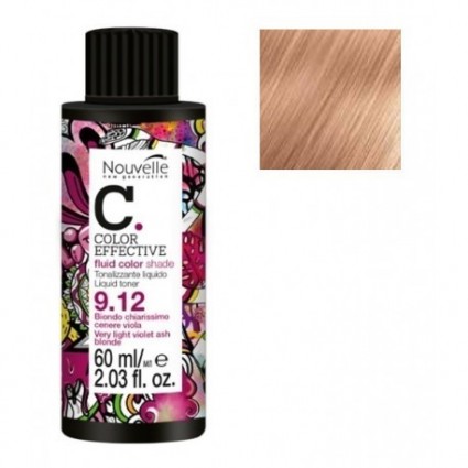 Демиперманентный барвник Nouvelle Liquid Toner 9.12 Дуже світлий блондин, попелясто-фіолетовий 60 мл Демиперманентный барвник Nouvelle Liquid Toner 9.12 Дуже світлий блондин, попелясто-фіолетовий 60 мл
