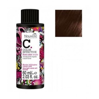 Демиперманентный барвник Nouvelle Liquid Toner 5.2 Світло-коричневий ірис 60 мл