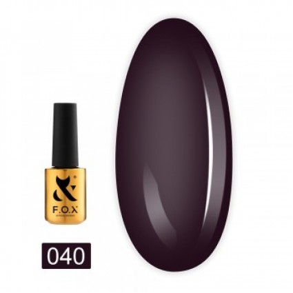 Гель-лак F.O.X Spectrum Gel Vinyl 040 темно-фіолетовий 7 мл Гель-лак F.O.X Spectrum Gel Vinyl 040 темно-фіолетовий 7 мл