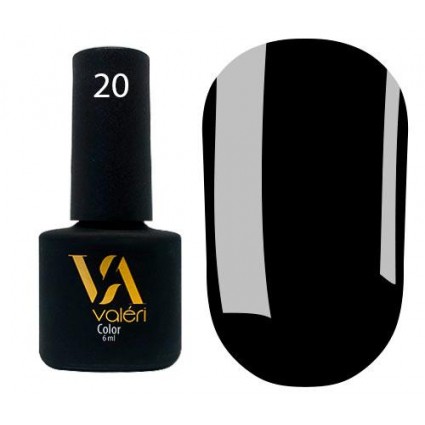 Гель-лак Vaлерi Color 020 чорний 6 мл