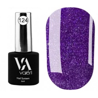 Гель-лак Valeri Color 124 Фіолетовий мікроблеск 6 мл