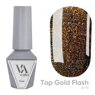 Топ для нігтів Valeri Top Gold Flash 6 мл