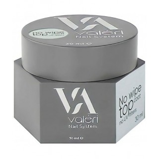 Топ для гель-лаку без липкого шару без УФ-фільтрів Valeri Top Non Wipe No UV Filter 30 мл