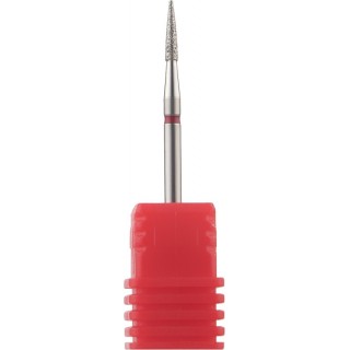 Фреза алмазна Nail Drill Циліндр стрілчастий кінець 249 018R 1.8 мм червона