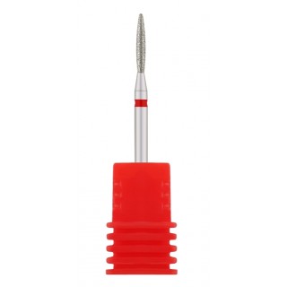 Фреза алмазна Nail Drill Нирка закруглена 263 18R 1.8 мм червона