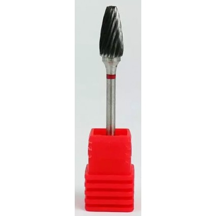 Фріза тверда Nail Drill конус напівсферний кінець 274 175 060 червона