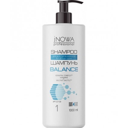 Шампунь Баланс для всіх типів волосся jNOWA Professional Balance Shampoo 1000 мл