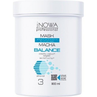 Маска Баланс для всіх типів волосся з антистатичним ефектом jNOWA Professional Balance Mask 900 мл