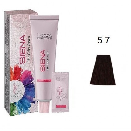 Крем-фарба для волосся jNOWA Professional Siena Chromatic Save 5/7 Кавовий 90 мл
