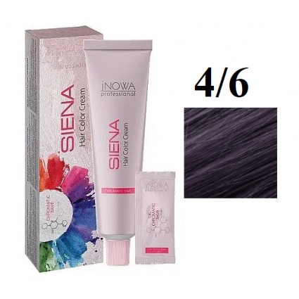 Крем-фарба для волосся jNOWA Professional Siena Chromatic Save 4/6 Божоле 90 мл