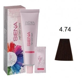 Крем-фарба для волосся jNOWA Professional Siena Chromatic Save 4/74 Темний палісандр 90 мл