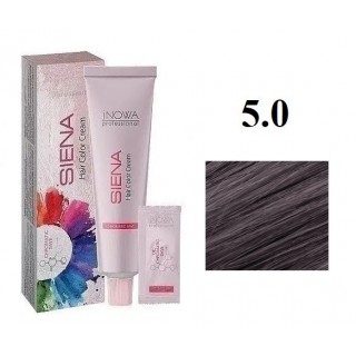 Крем-фарба для волосся jNOWA Professional Siena Chromatic Save 5/0 Середньо-коричневий 90 мл