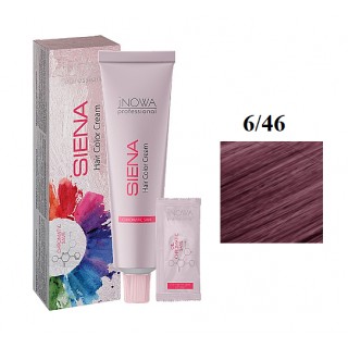 Крем-фарба для волосся jNOWA Professional Siena Chromatic Save 6/46 Рубін 90 мл