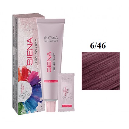Крем-фарба для волосся jNOWA Professional Siena Chromatic Save 6/46 Рубін 90 мл