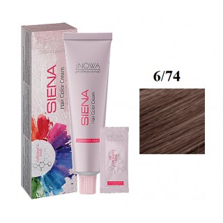 Крем-фарба для волосся jNOWA Professional Siena Chromatic Save 6/74 Світлий палісандр 90 мл