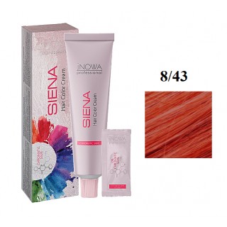 Крем-фарба для волосся jNOWA Professional Siena Chromatic Save 8/43 Червоно-золотистий 90 мл