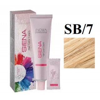 Крем-фарба для волосся jNOWA Professional Siena Chromatic Save SB/7 Карамельний блонд 90 мл