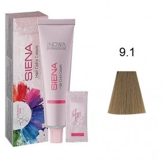 Крем-фарба для волосся jNOWA Professional Siena Chromatic Save 9/1 Попелястий блондин 90 мл