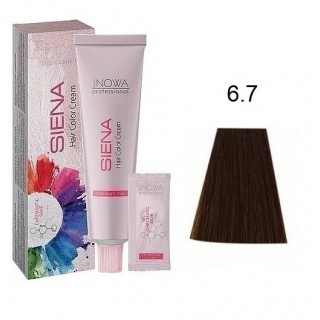 Крем-фарба для волосся jNOWA Professional Siena Chromatic Save 6/7 Капучіно 90 мл