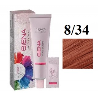 Крем-фарба для волосся jNOWA Professional Siena Chromatic Save 8/34 Мідно-золотистий 90 мл