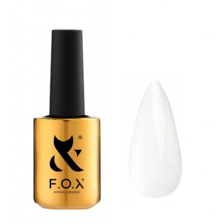 База каучукова для гель-лаку F.O.X Cover Base Shimmer 001 молочна з мікроблеском 14 мл