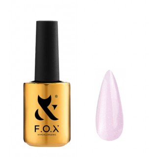 База каучукова для гель-лаку F.O.X Cover Base Shimmer 003 бузковий із шимером 14 мл