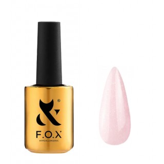 База каучукова для гель-лаку F.O.X Cover Base Shimmer 004 рожевий із шимером 14 мл