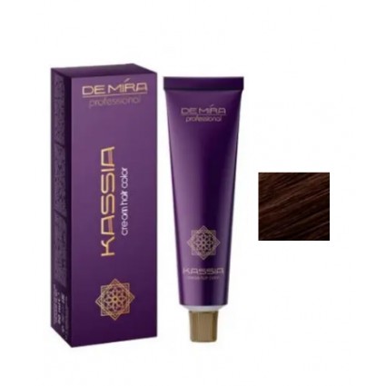 Стійка крем-фарба для волосся DeMira Professional Kassia 4/7 Коричневий шатен 90 мл