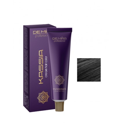 Стійка крем-фарба для волосся DeMira Professional Kassia 2/0 Чорний 90 мл