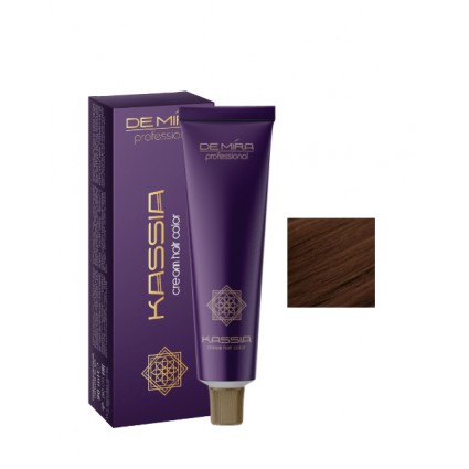 Стійка крем-фарба для волосся DeMira Professional Kassia 5/75 Світлий коричнево-червоний шатен 90 мл