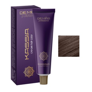 Стійка крем-фарба для волосся DeMira Professional Kassia 4/37 Золотисто-коричневий шатен 90 мл